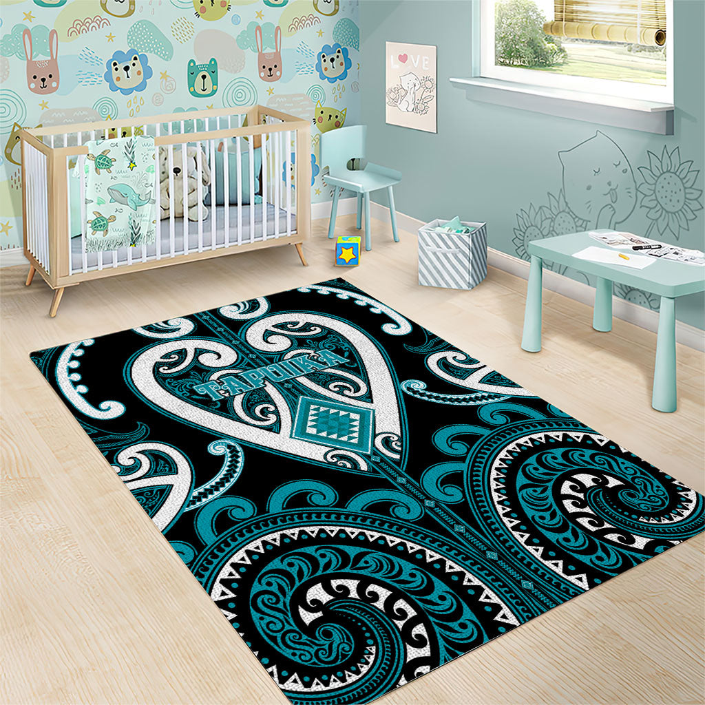 Aotearoa Tapuika Area Rug Maori Tribal Pattern LT05 - Polynesian Pride