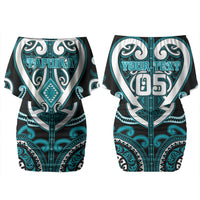 Custom Aotearoa Tapuika Couples Matching Off Shoulder Short Dress and Hawaiian Shirt Maori Tribal Pattern LT05 - Polynesian Pride