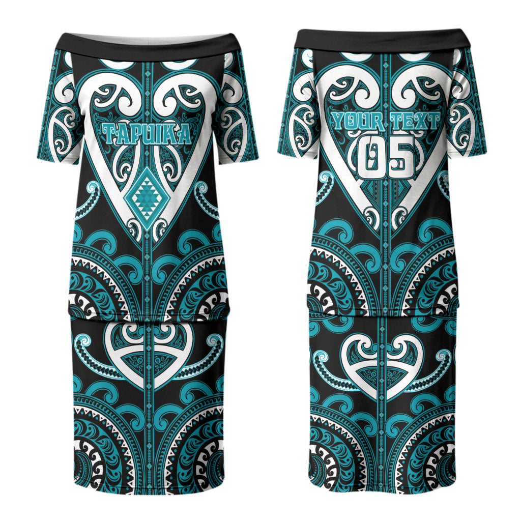 Custom Aotearoa Tapuika Couples Matching Puletasi and Hawaiian Shirt Maori Tribal Pattern LT05 - Polynesian Pride