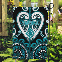 Aotearoa Tapuika Garden Flag Maori Tribal Pattern LT05 Garden Flag Teal - Polynesian Pride