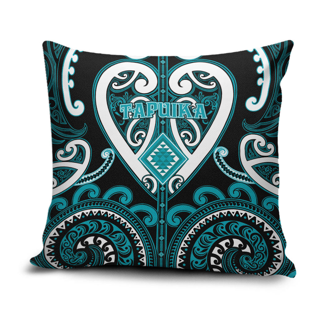Aotearoa Tapuika Pillow Cover Maori Tribal Pattern LT05 Teal - Polynesian Pride