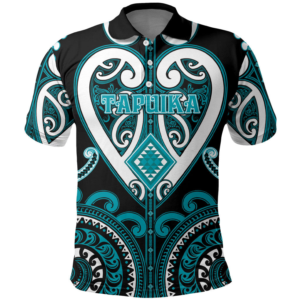 Custom Aotearoa Tapuika Polo Shirt Maori Tribal Pattern LT05 Teal - Polynesian Pride