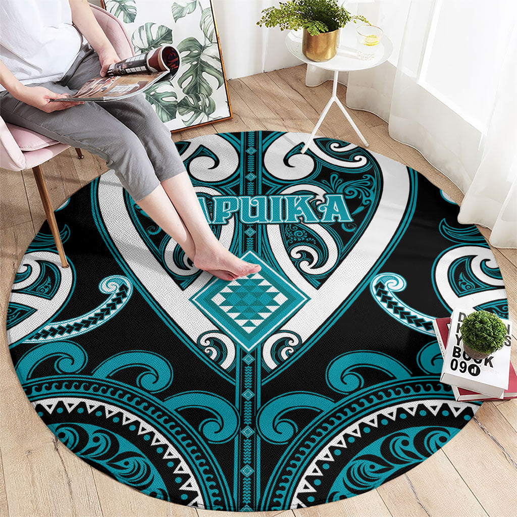 Aotearoa Tapuika Round Carpet Maori Tribal Pattern LT05 - Polynesian Pride