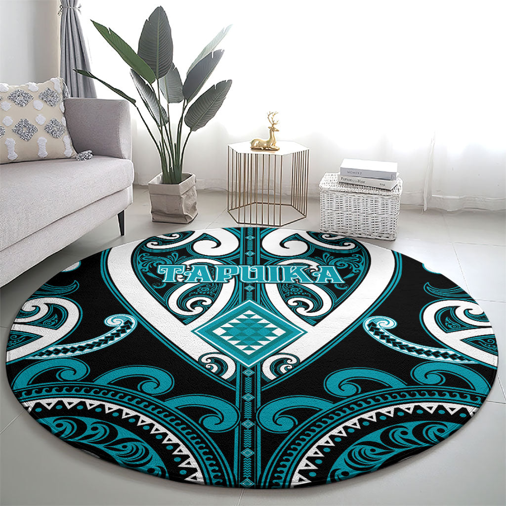 Aotearoa Tapuika Round Carpet Maori Tribal Pattern LT05 - Polynesian Pride