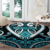 Aotearoa Tapuika Round Carpet Maori Tribal Pattern LT05 - Polynesian Pride