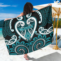 Aotearoa Tapuika Sarong Maori Tribal Pattern LT05 One Size 44 x 66 inches Teal - Polynesian Pride