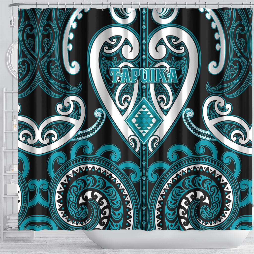 Aotearoa Tapuika Shower Curtain Maori Tribal Pattern LT05 - Polynesian Pride