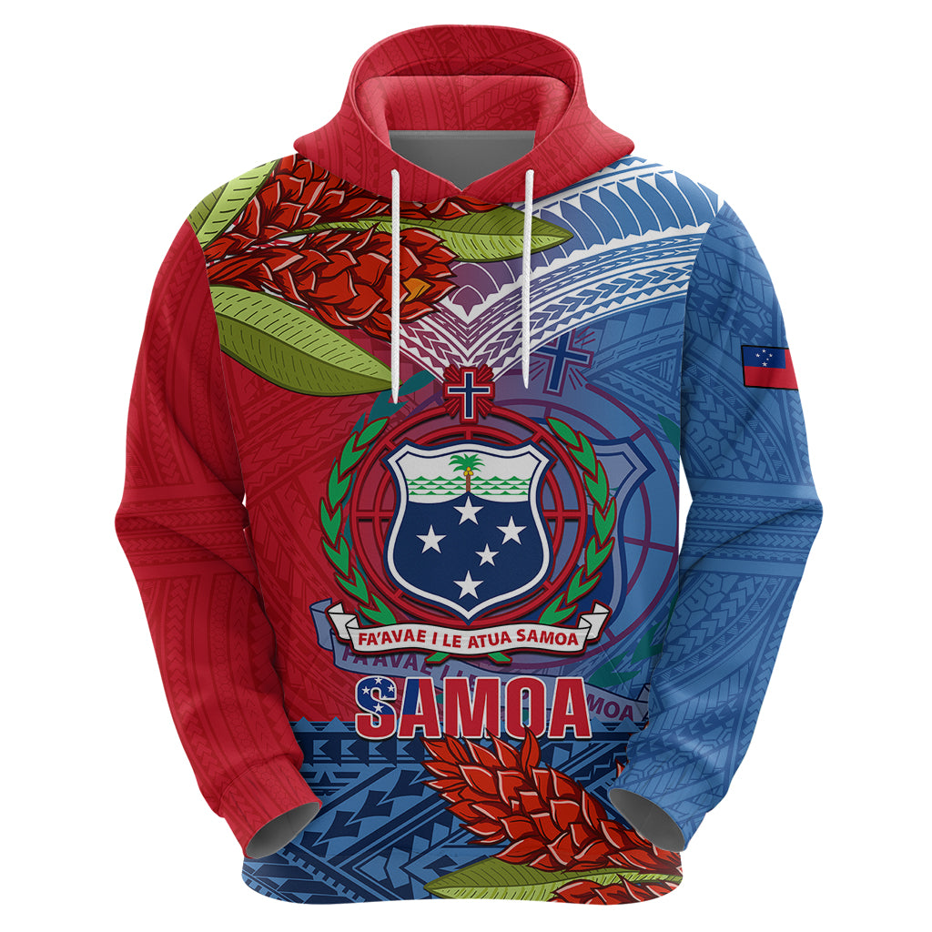 Personalized Samoa Hoodie Teuila Torch Ginger Mix Polynesian Tribal LT05 - Polynesian Pride