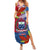 Personalized Samoa Summer Maxi Dress Teuila Torch Ginger Mix Polynesian Tribal LT05 Women Blue - Polynesian Pride