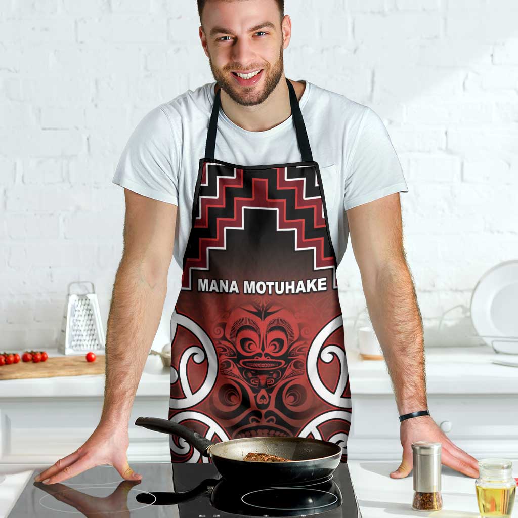 Aotearoa Mana Motuhake Apron Poutama With Maori Pattern - Polynesian Pride
