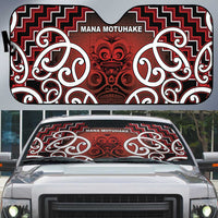 Aotearoa Mana Motuhake Auto Sun Shade Poutama With Maori Pattern - Polynesian Pride