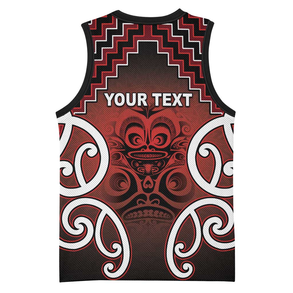 Personalised Aotearoa Mana Motuhake Basketball Jersey Poutama With Maori Pattern - Polynesian Pride