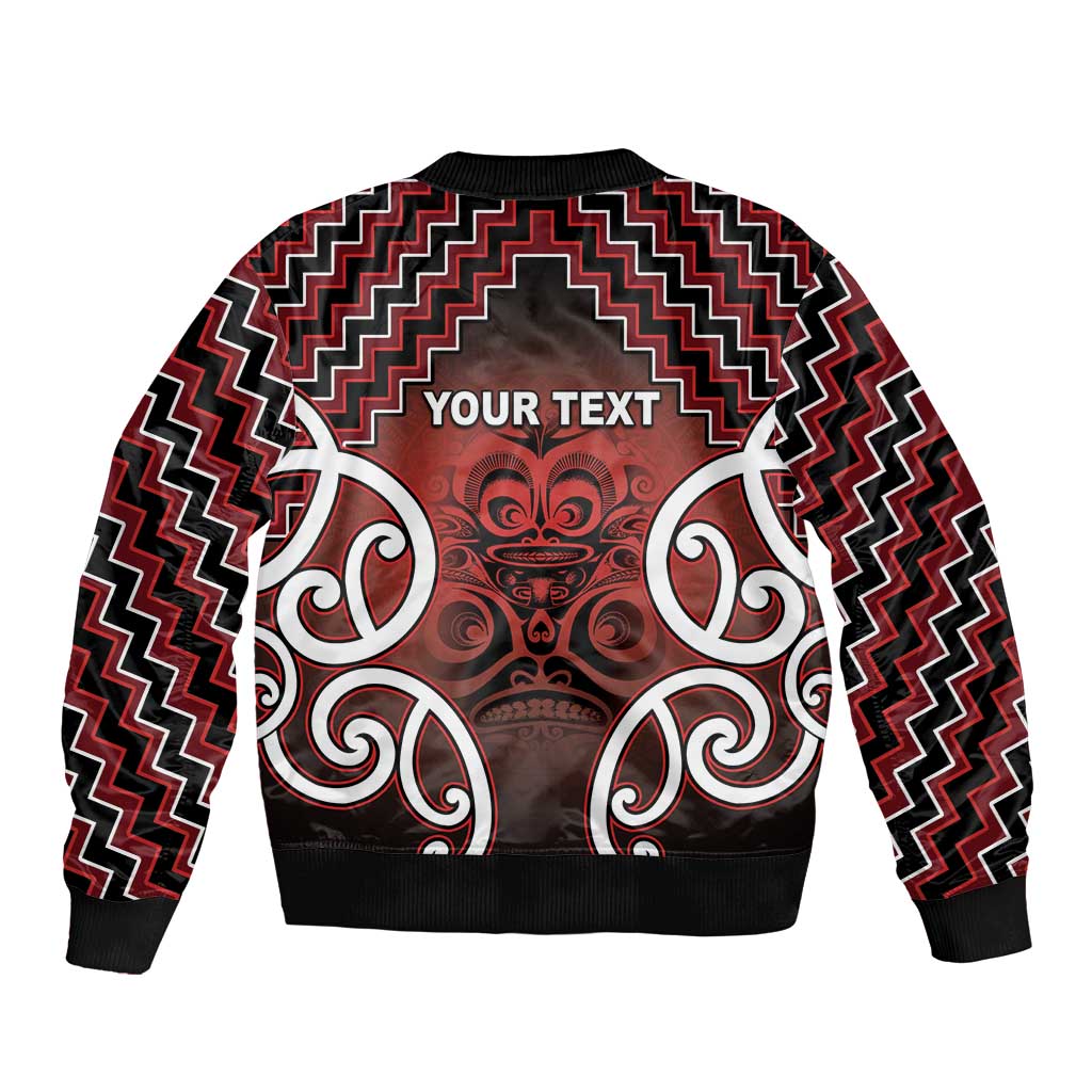 Personalised Aotearoa Mana Motuhake Bomber Jacket Poutama With Maori Pattern - Polynesian Pride