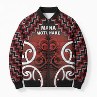 Personalised Aotearoa Mana Motuhake Bomber Puffer Jacket Poutama With Maori Pattern - Polynesian Pride