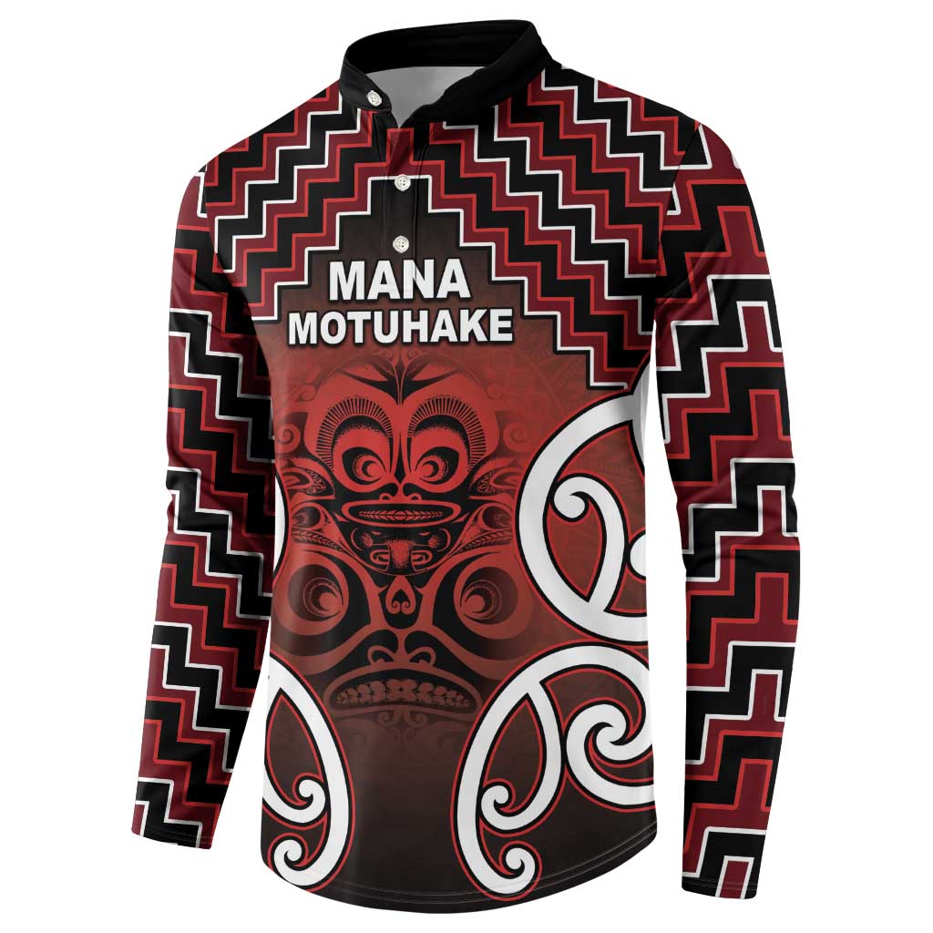 Personalised Aotearoa Mana Motuhake Button Sweatshirt Poutama With Maori Pattern - Polynesian Pride