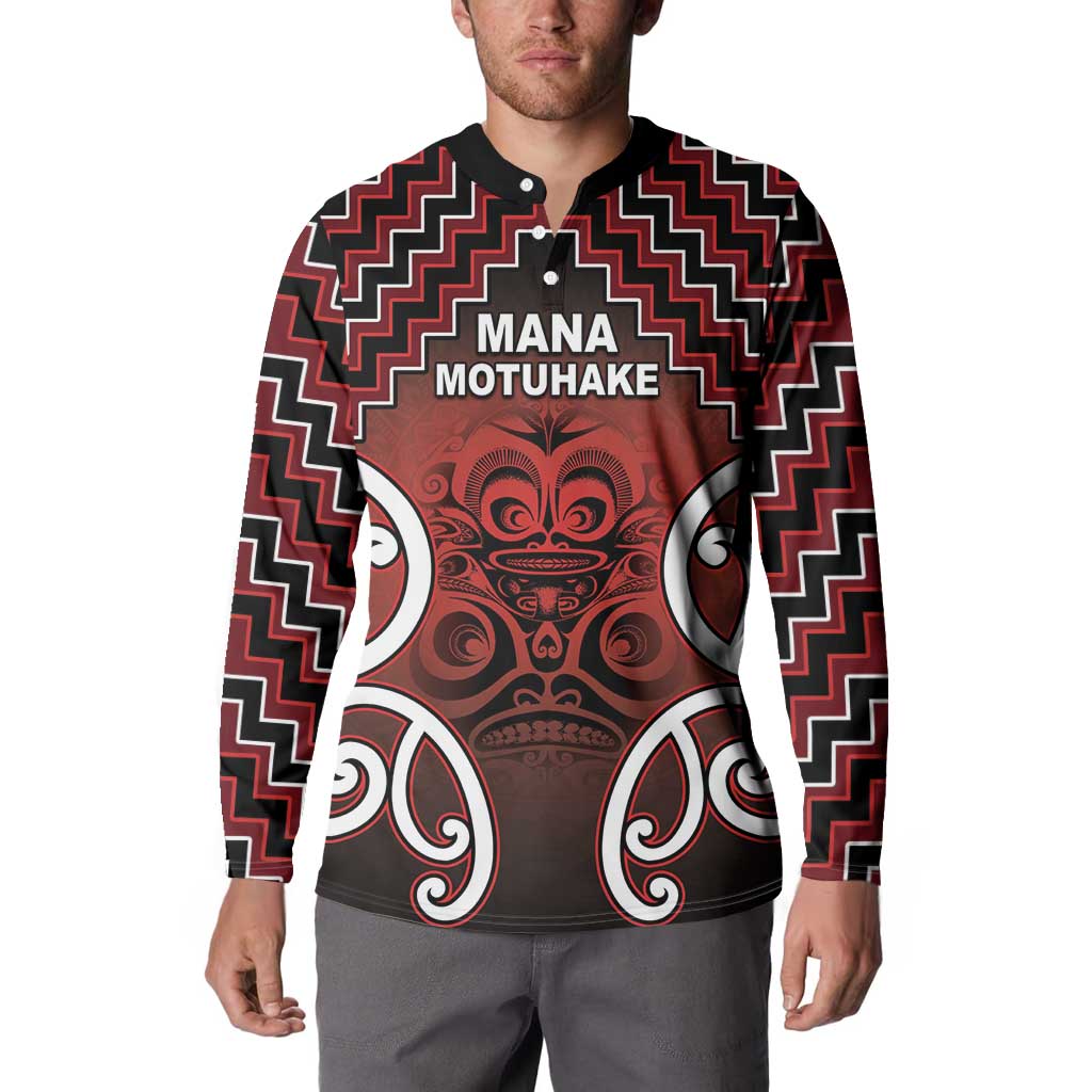 Personalised Aotearoa Mana Motuhake Button Sweatshirt Poutama With Maori Pattern - Polynesian Pride