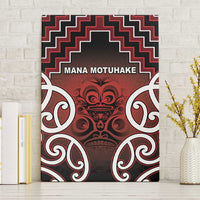 Aotearoa Mana Motuhake Canvas Wall Art Poutama With Maori Pattern - Polynesian Pride