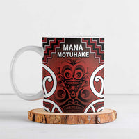 Personalised Aotearoa Mana Motuhake Ceramic Mug Poutama With Maori Pattern - Polynesian Pride