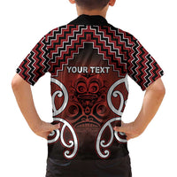 Personalised Aotearoa Mana Motuhake Family Matching Long Sleeve Bodycon Dress and Hawaiian Shirt Poutama With Maori Pattern - Polynesian Pride