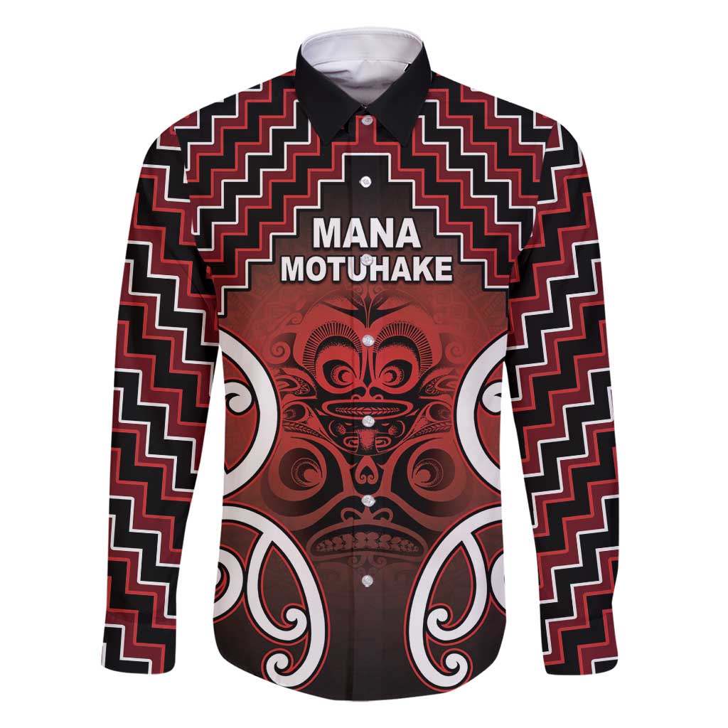 Personalised Aotearoa Mana Motuhake Family Matching Long Sleeve Bodycon Dress and Hawaiian Shirt Poutama With Maori Pattern - Polynesian Pride