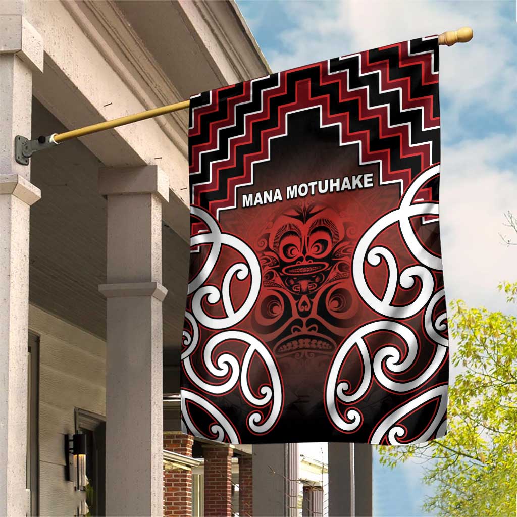 Aotearoa Mana Motuhake Garden Flag Poutama With Maori Pattern - Polynesian Pride