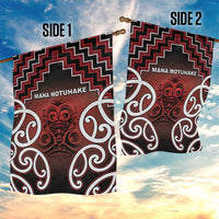 Aotearoa Mana Motuhake Garden Flag Poutama With Maori Pattern - Polynesian Pride