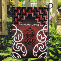 Aotearoa Mana Motuhake Garden Flag Poutama With Maori Pattern - Polynesian Pride
