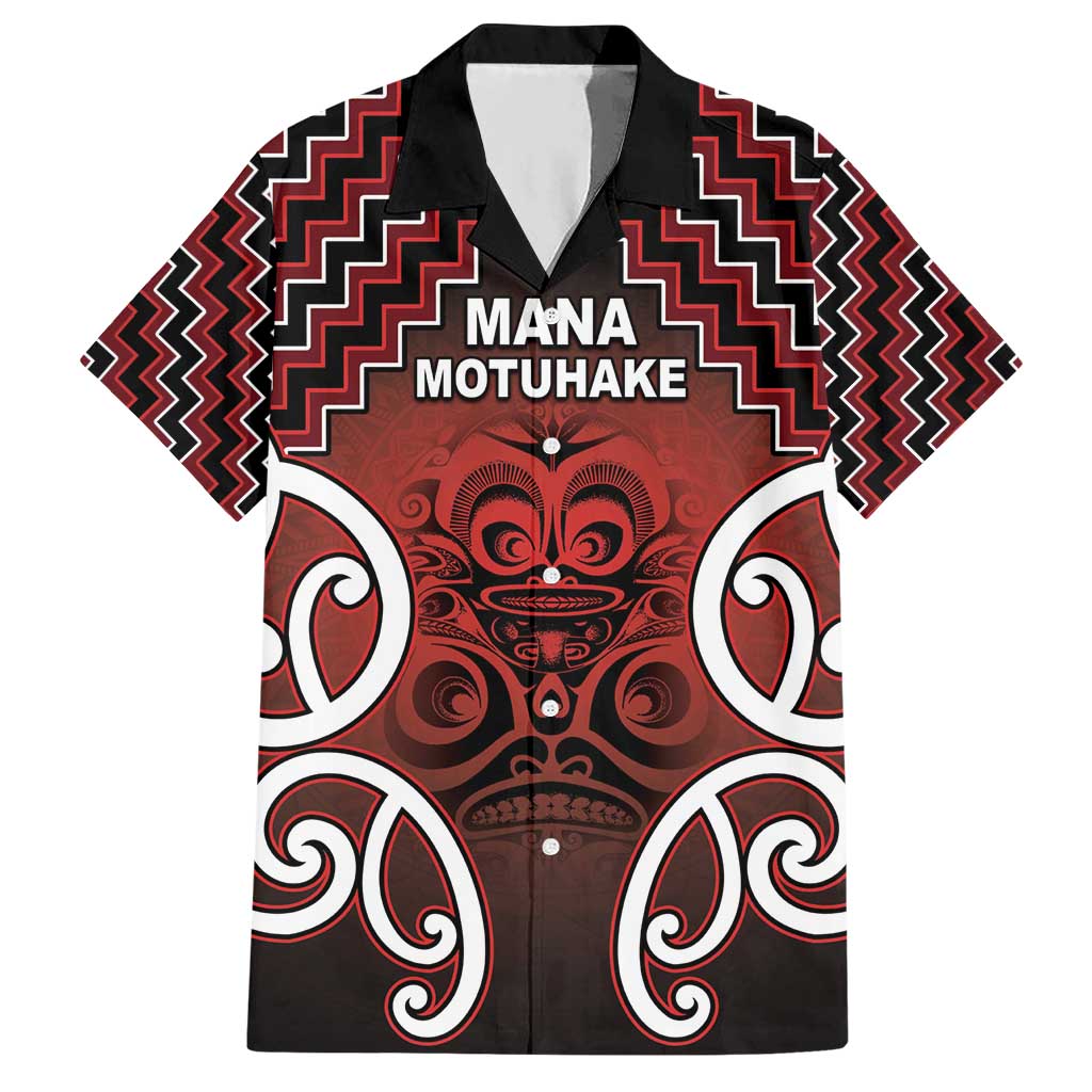 Personalised Aotearoa Mana Motuhake Hawaiian Shirt Poutama With Maori Pattern - Polynesian Pride