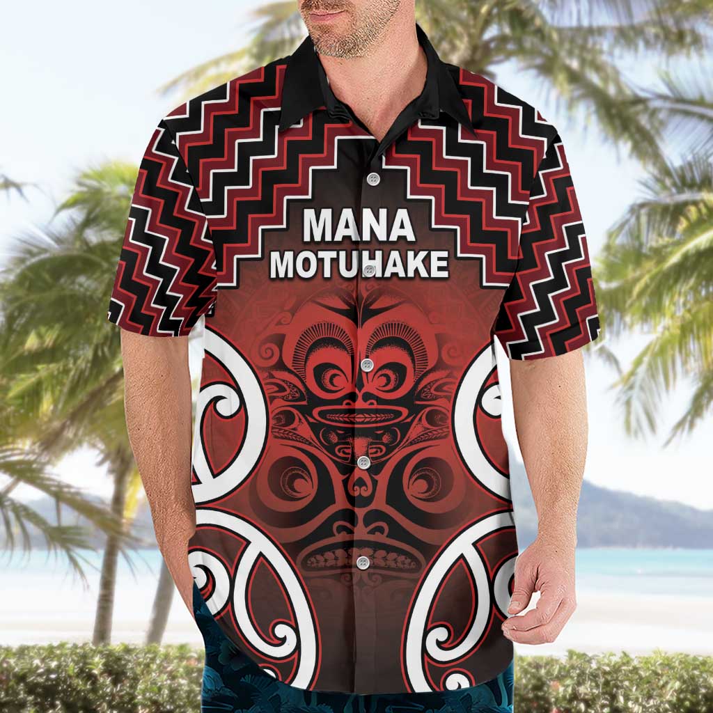 Personalised Aotearoa Mana Motuhake Hawaiian Shirt Poutama With Maori Pattern - Polynesian Pride
