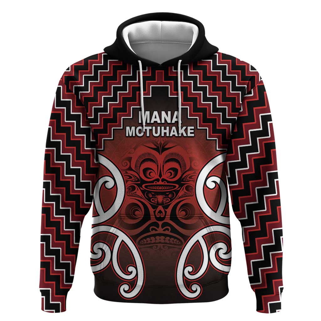 Personalised Aotearoa Mana Motuhake Hoodie Poutama With Maori Pattern - Polynesian Pride