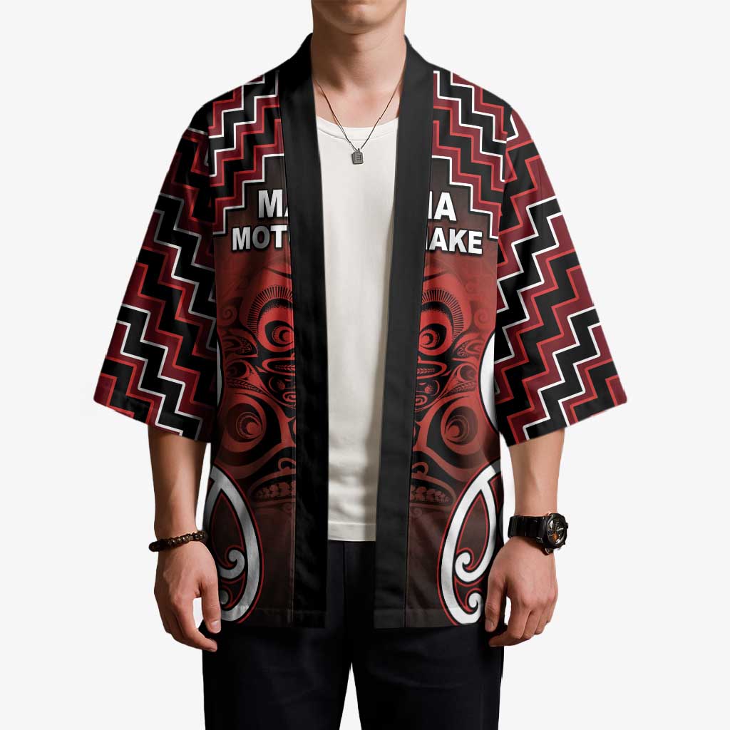 Personalised Aotearoa Mana Motuhake Kimono Poutama With Maori Pattern - Polynesian Pride