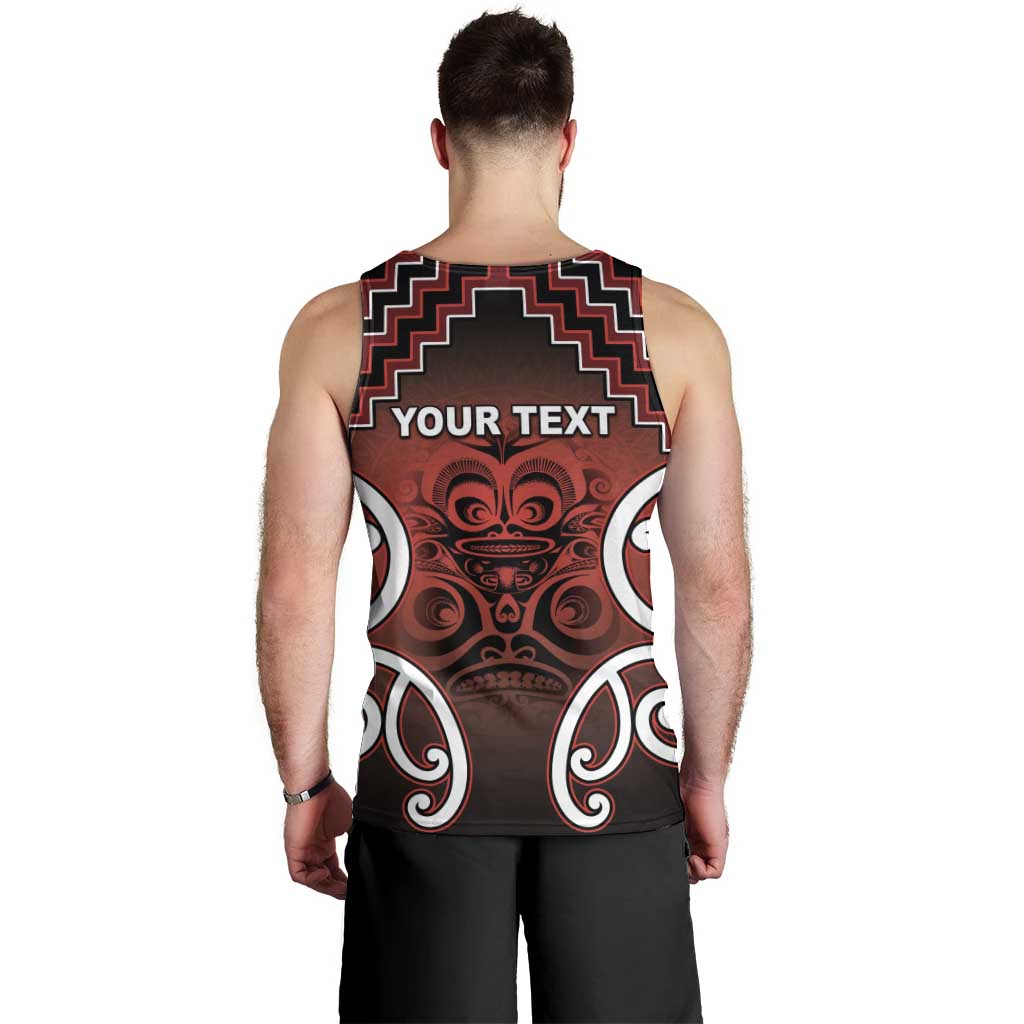 Personalised Aotearoa Mana Motuhake Men Tank Top Poutama With Maori Pattern - Polynesian Pride