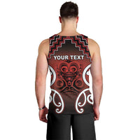 Personalised Aotearoa Mana Motuhake Men Tank Top Poutama With Maori Pattern - Polynesian Pride