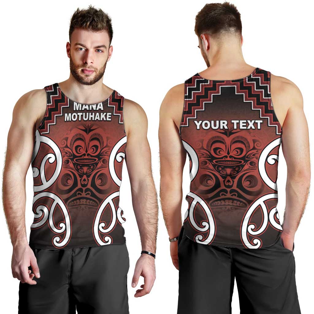 Personalised Aotearoa Mana Motuhake Men Tank Top Poutama With Maori Pattern - Polynesian Pride