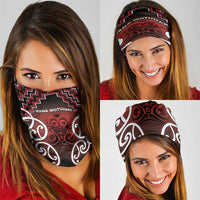 Aotearoa Mana Motuhake Neck Gaiter Poutama With Maori Pattern - Polynesian Pride