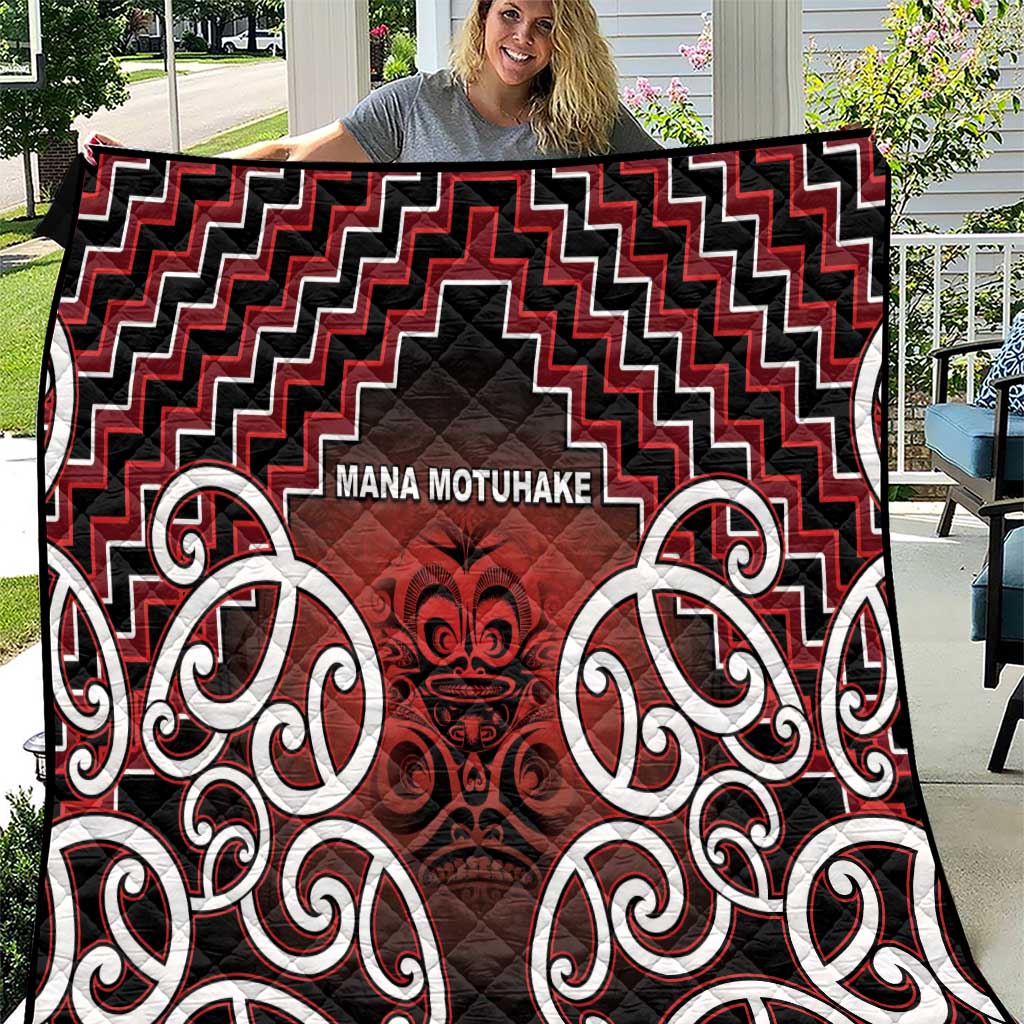 Aotearoa Mana Motuhake Quilt Poutama With Maori Pattern - Polynesian Pride