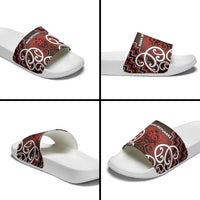 Aotearoa Mana Motuhake Slide Sandals Poutama With Maori Pattern - Polynesian Pride