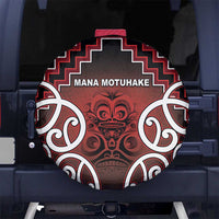 Aotearoa Mana Motuhake Spare Tire Cover Poutama With Maori Pattern - Polynesian Pride