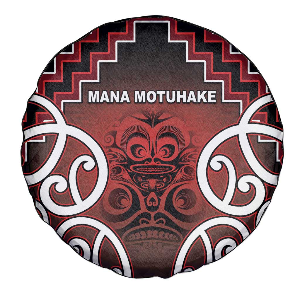 Aotearoa Mana Motuhake Spare Tire Cover Poutama With Maori Pattern - Polynesian Pride