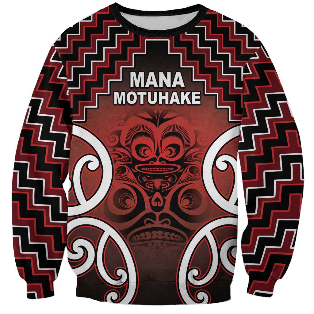 Personalised Aotearoa Mana Motuhake Sweatshirt Poutama With Maori Pattern - Polynesian Pride
