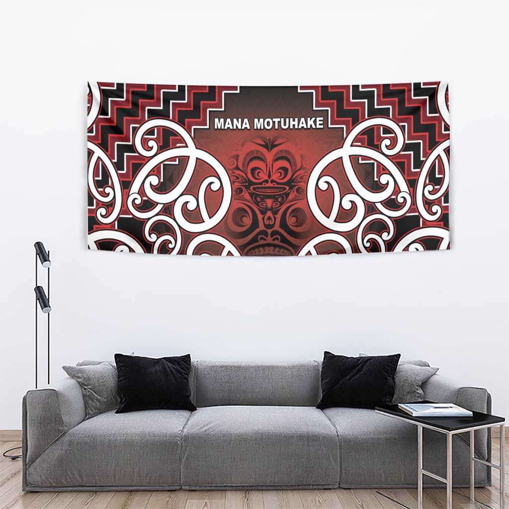 Aotearoa Mana Motuhake Tapestry Poutama With Maori Pattern - Polynesian Pride