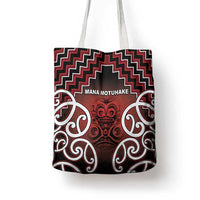 Aotearoa Mana Motuhake Tote Bag Poutama With Maori Pattern - Polynesian Pride
