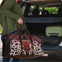 Aotearoa Mana Motuhake Travel Bag Poutama With Maori Pattern - Polynesian Pride