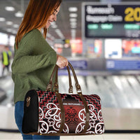 Aotearoa Mana Motuhake Travel Bag Poutama With Maori Pattern - Polynesian Pride