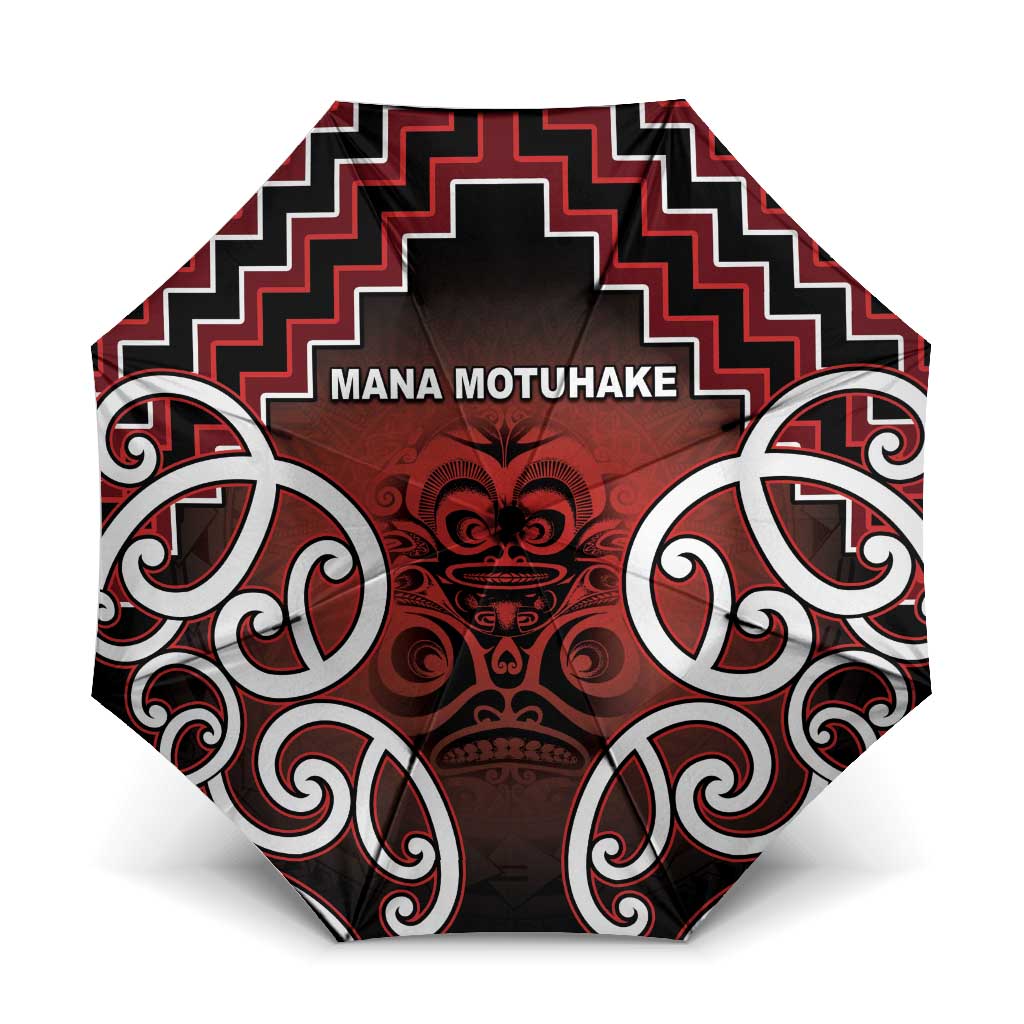 Aotearoa Mana Motuhake Umbrella Poutama With Maori Pattern - Polynesian Pride