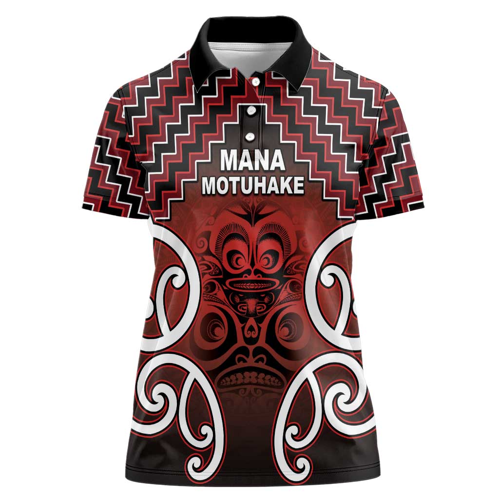 Personalised Aotearoa Mana Motuhake Women Polo Shirt Poutama With Maori Pattern - Polynesian Pride
