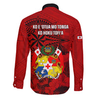 Tonga King Tupou I Day Family Matching Mermaid Dress and Hawaiian Shirt Tropical Flowers With Ngatu Pattern LT05 - Polynesian Pride