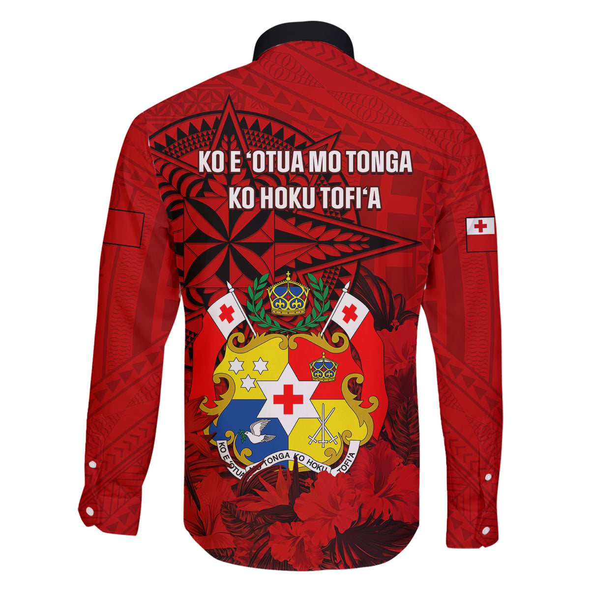 Tonga King Tupou I Day Family Matching Summer Maxi Dress and Hawaiian Shirt Tropical Flowers With Ngatu Pattern LT05 - Polynesian Pride