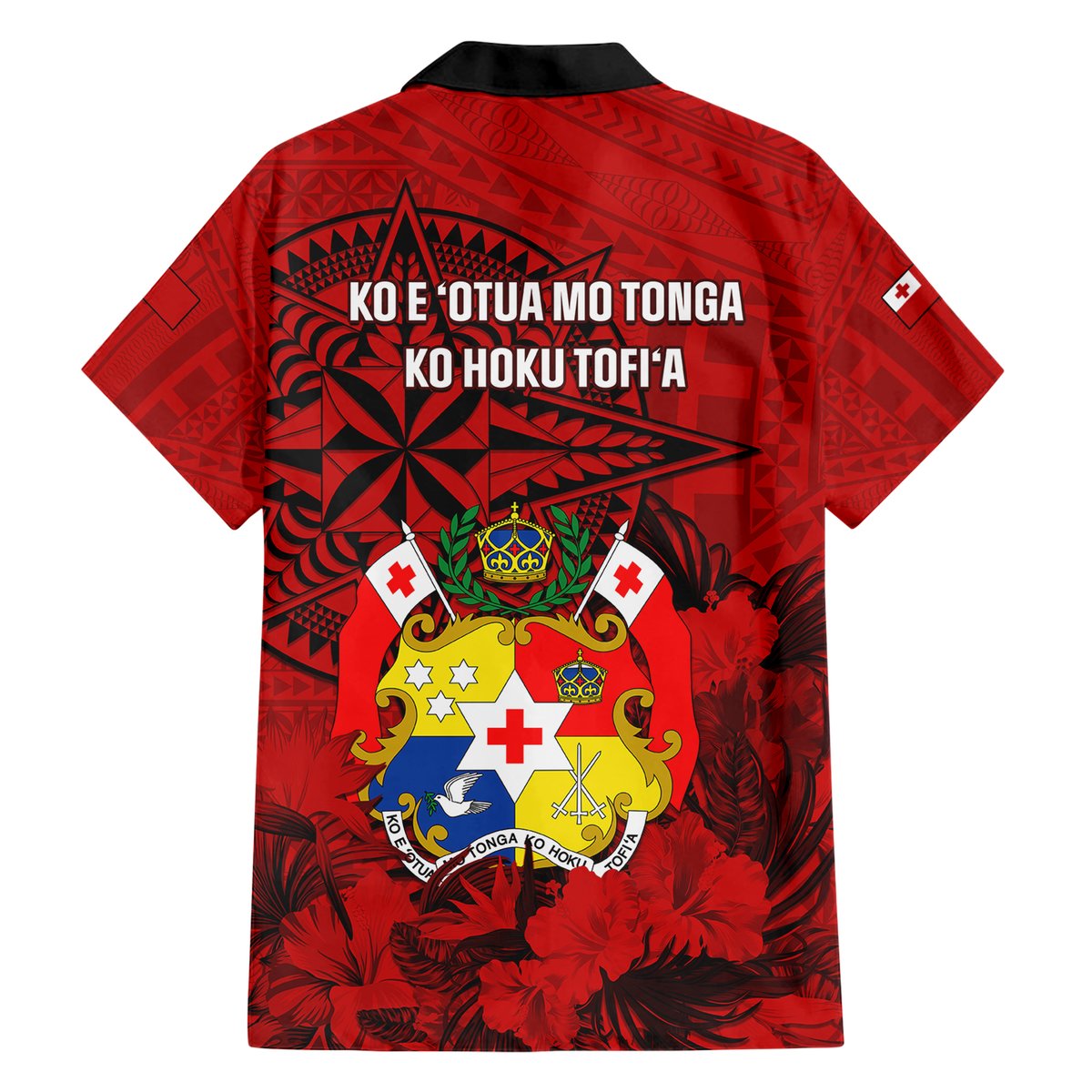 Tonga King Tupou I Day Hawaiian Shirt Tropical Flowers With Ngatu Pattern LT05 - Polynesian Pride