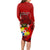 tonga-king-tupou-i-day-long-sleeve-bodycon-dress-tropical-flowers-with-ngatu-pattern